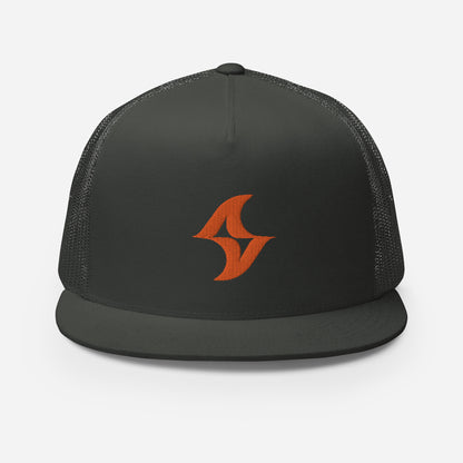 Flat Billed Cap - Amihan Surf Logo (Orange)