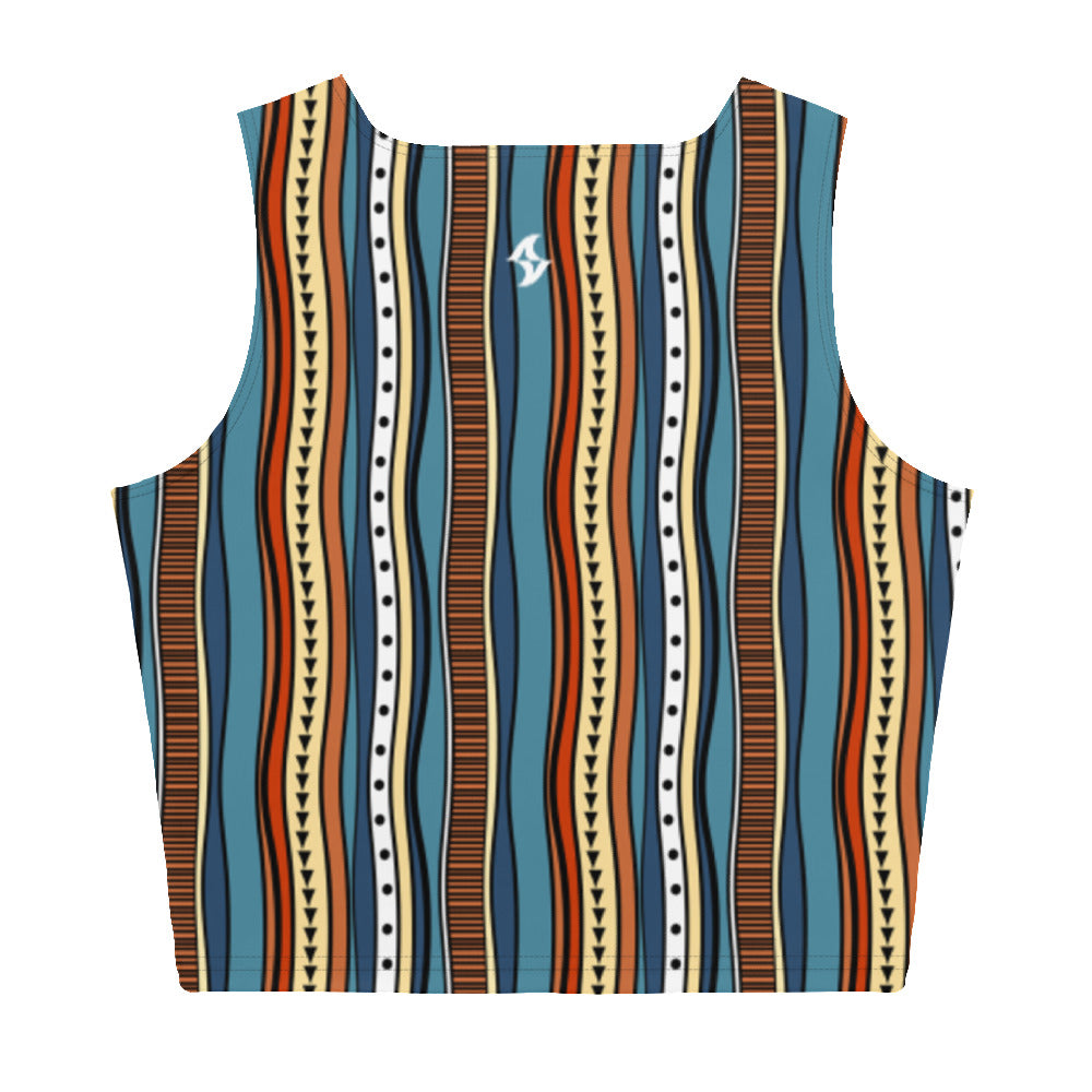 Womens Sleeveless Crop Top: Aztec Prime