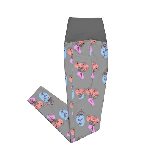 Womens Leggings with Pockets: Nobel Flora