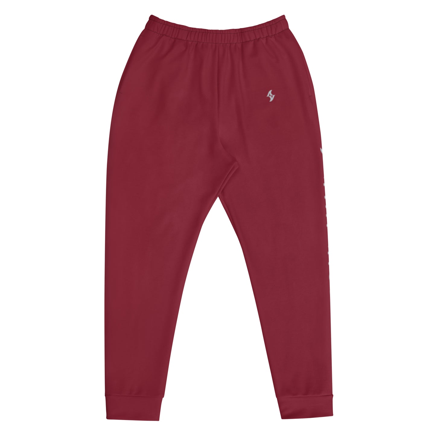 Mens Joggers: Burgandy w/ Silver Blue Logo