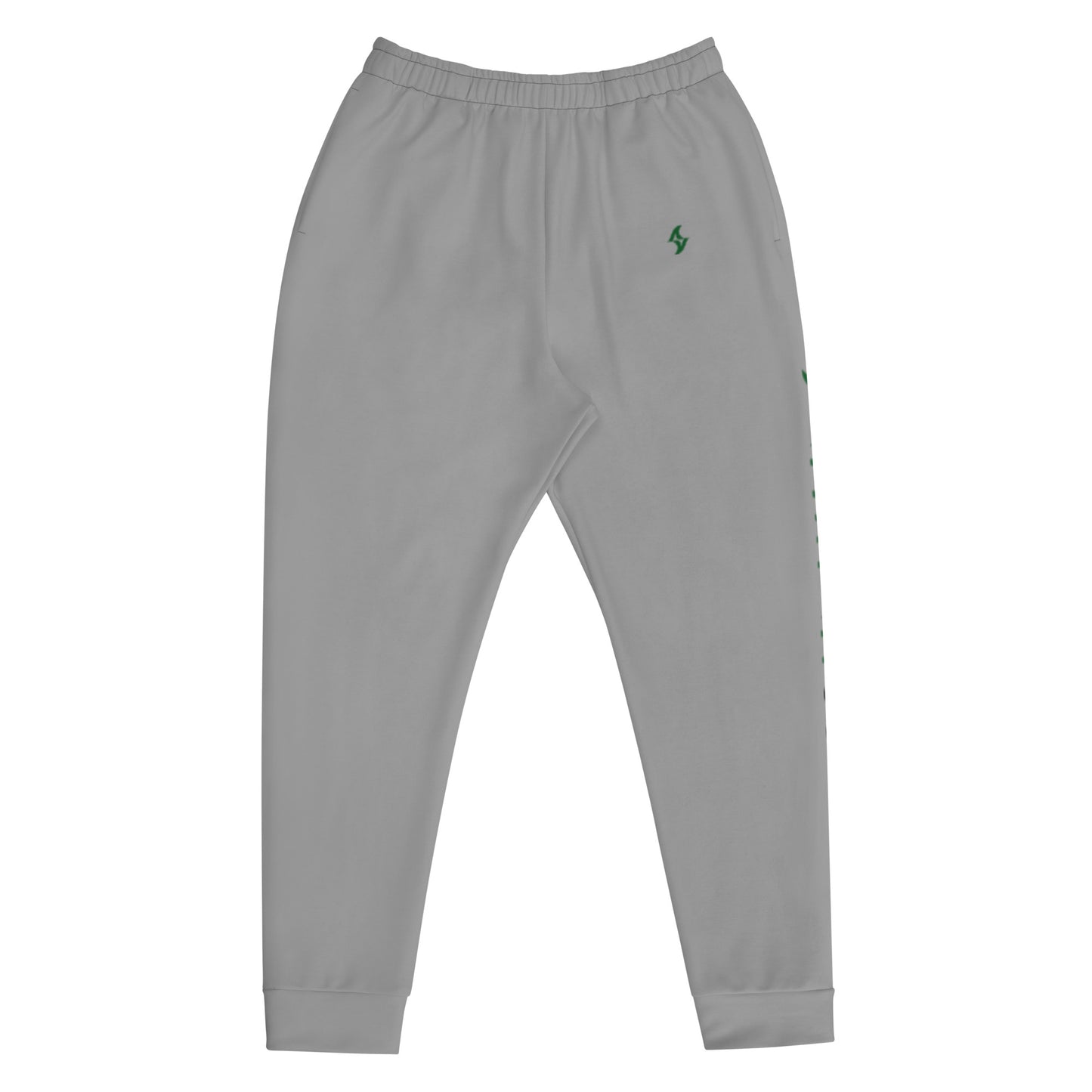 Mens Joggers: Grey w/ Forest Green Logo