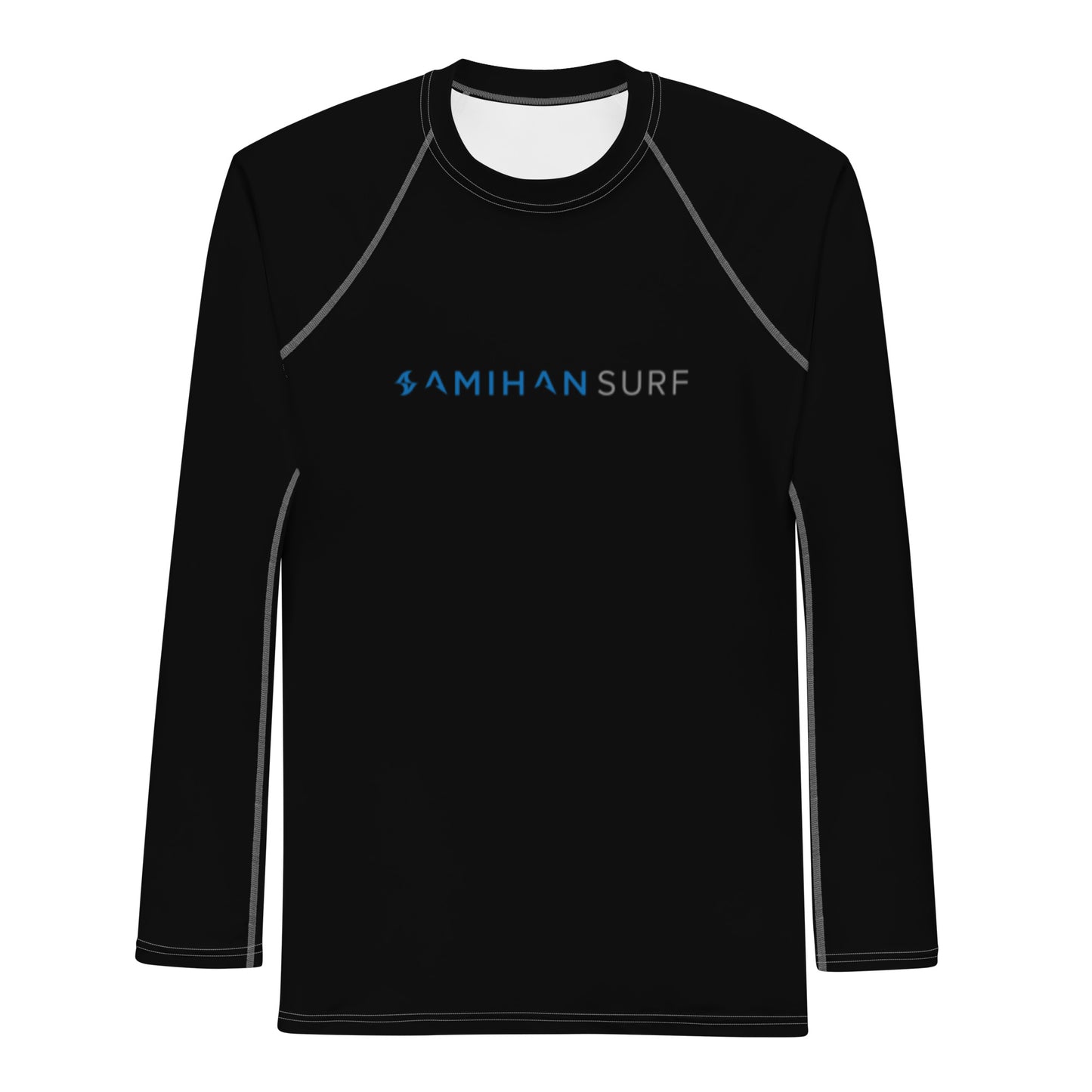 Mens Rash Guard: Amihan Surf Ocean Blue Logo