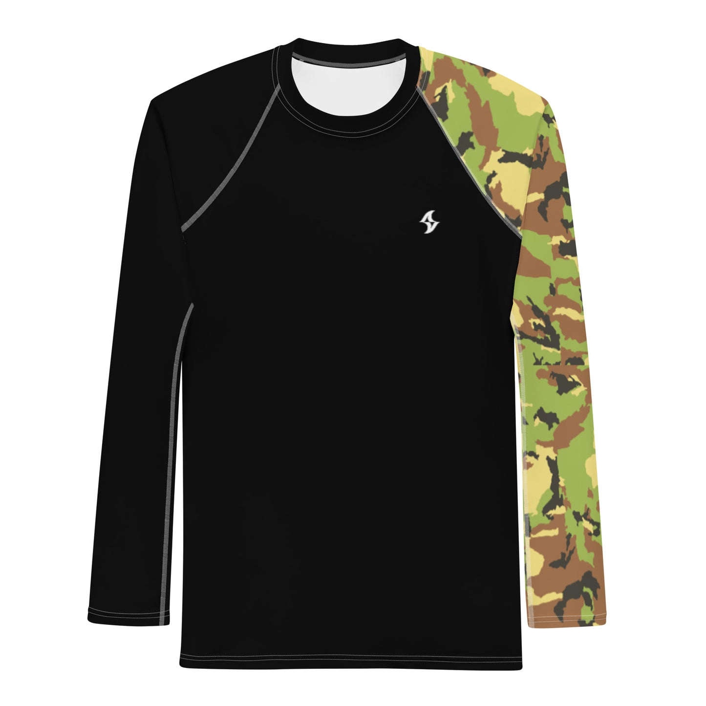 Mens Rash Guard: Camouflage Green