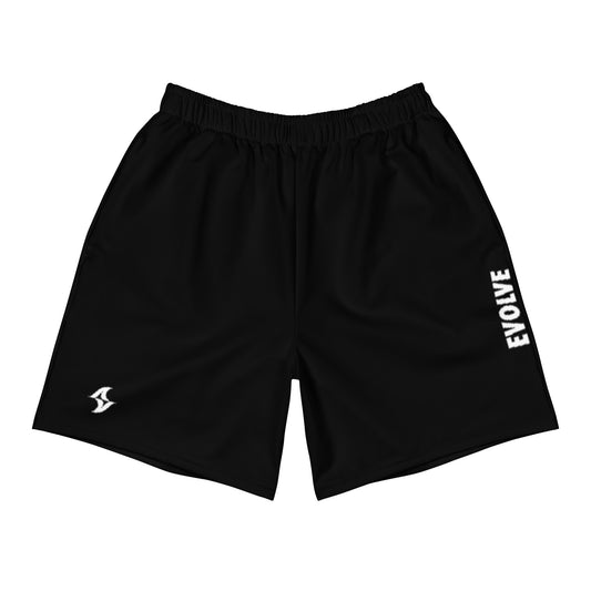 Mens Athletic Long Shorts: Signature Black & White