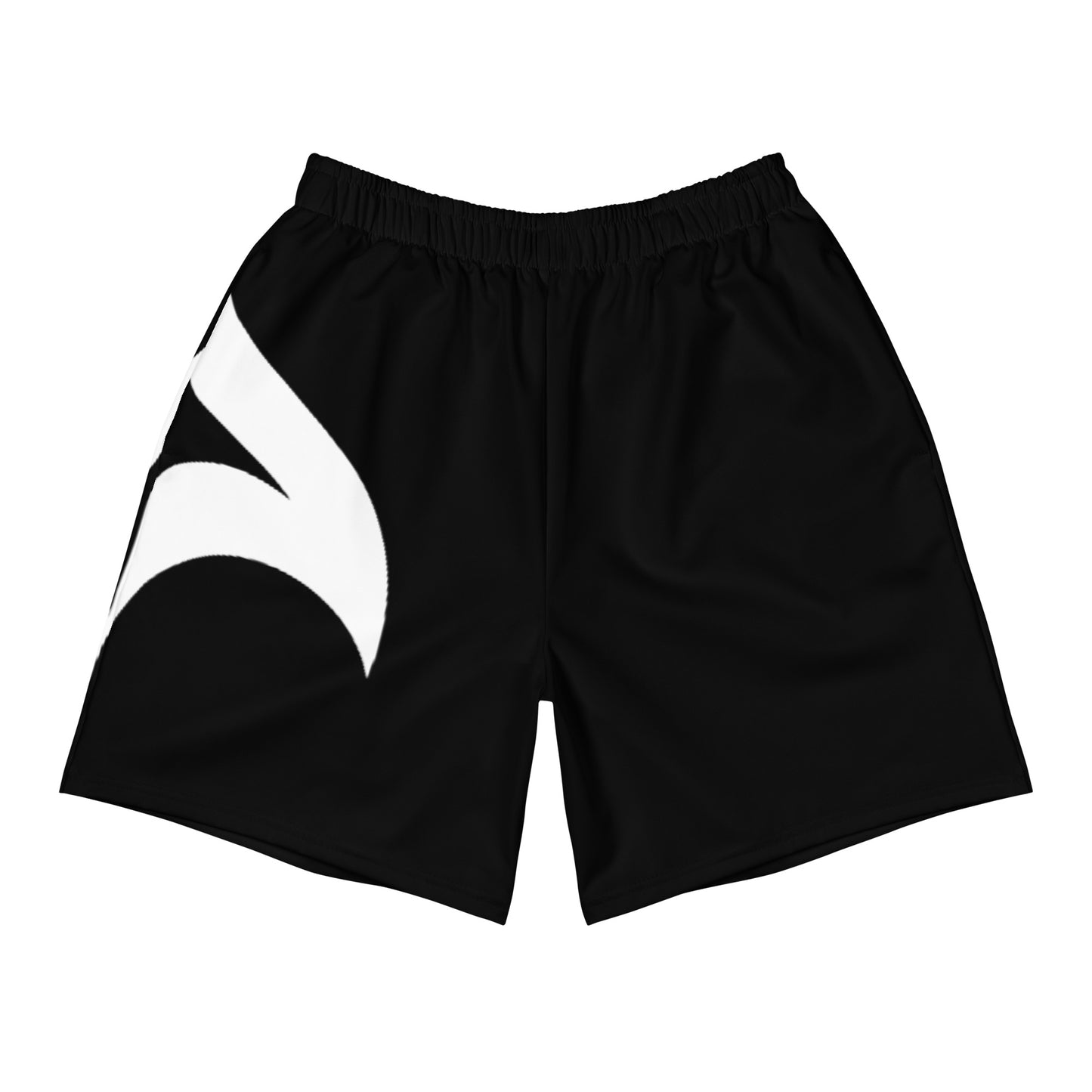 Mens Athletic Long Shorts: Ocean Black & White