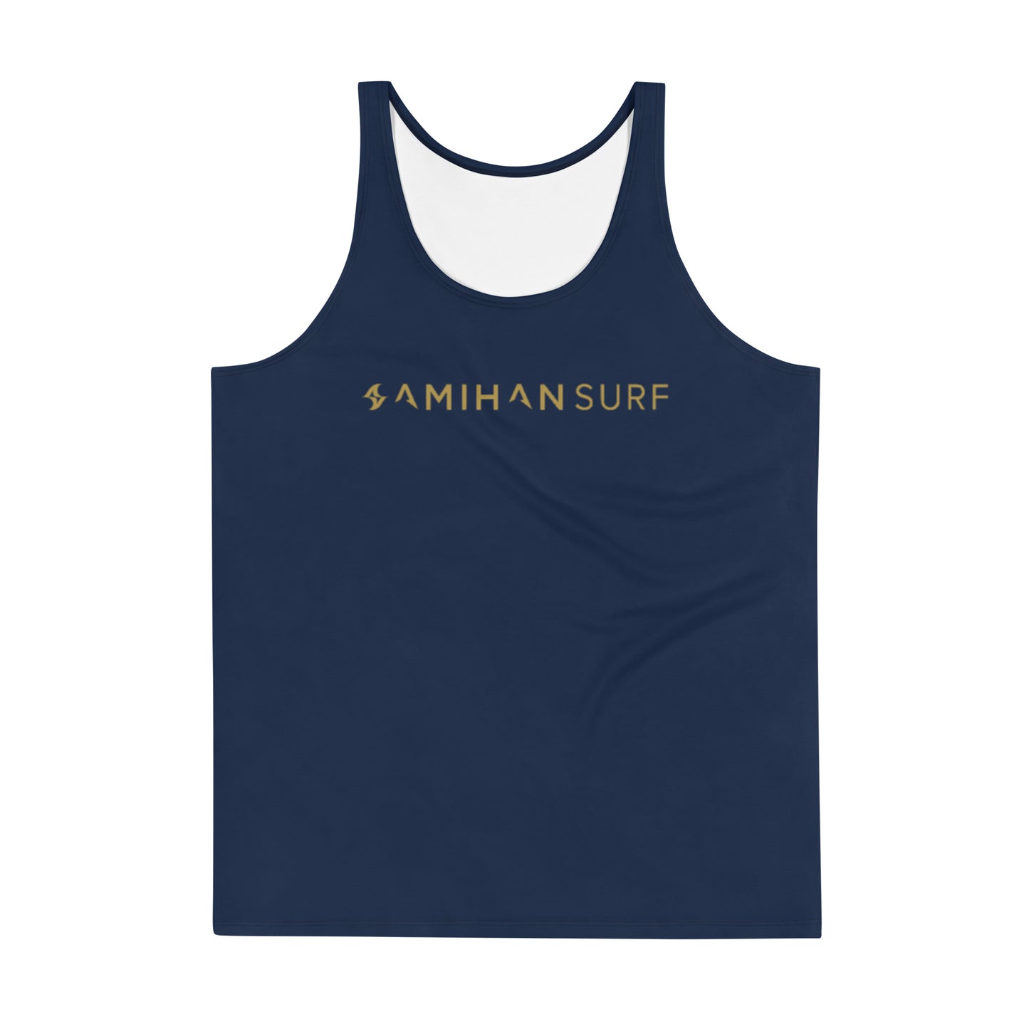 Mens Tank Top - Navy & Gold