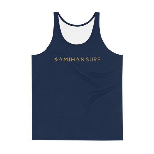 Mens Tank Top - Navy & Gold