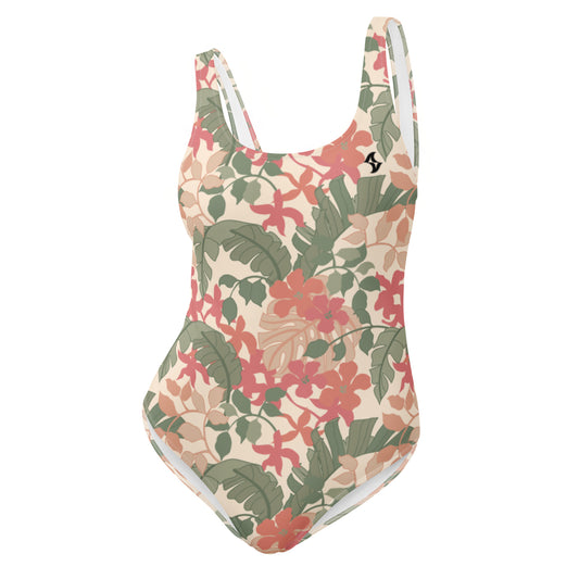 One-Piece Swimsuit: Floral Autumn