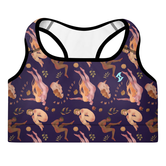 Womens Padded Sports Bra: Renaissance Ice