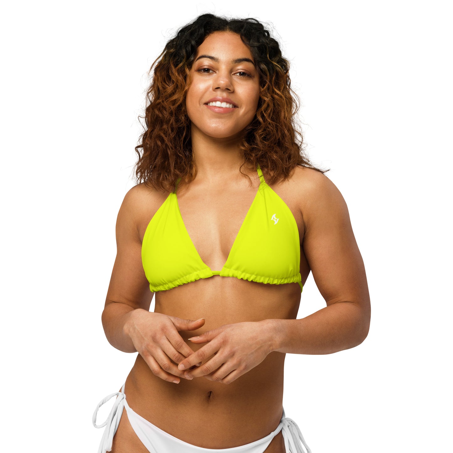 Amihan Surf String Bikini Top (Neon Yellow)