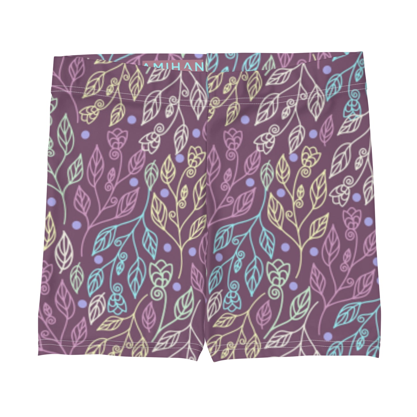 Womens Shorts: Purple Flora