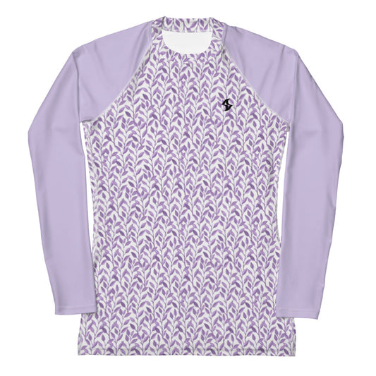 Womens Rash Guard: Purple Fog