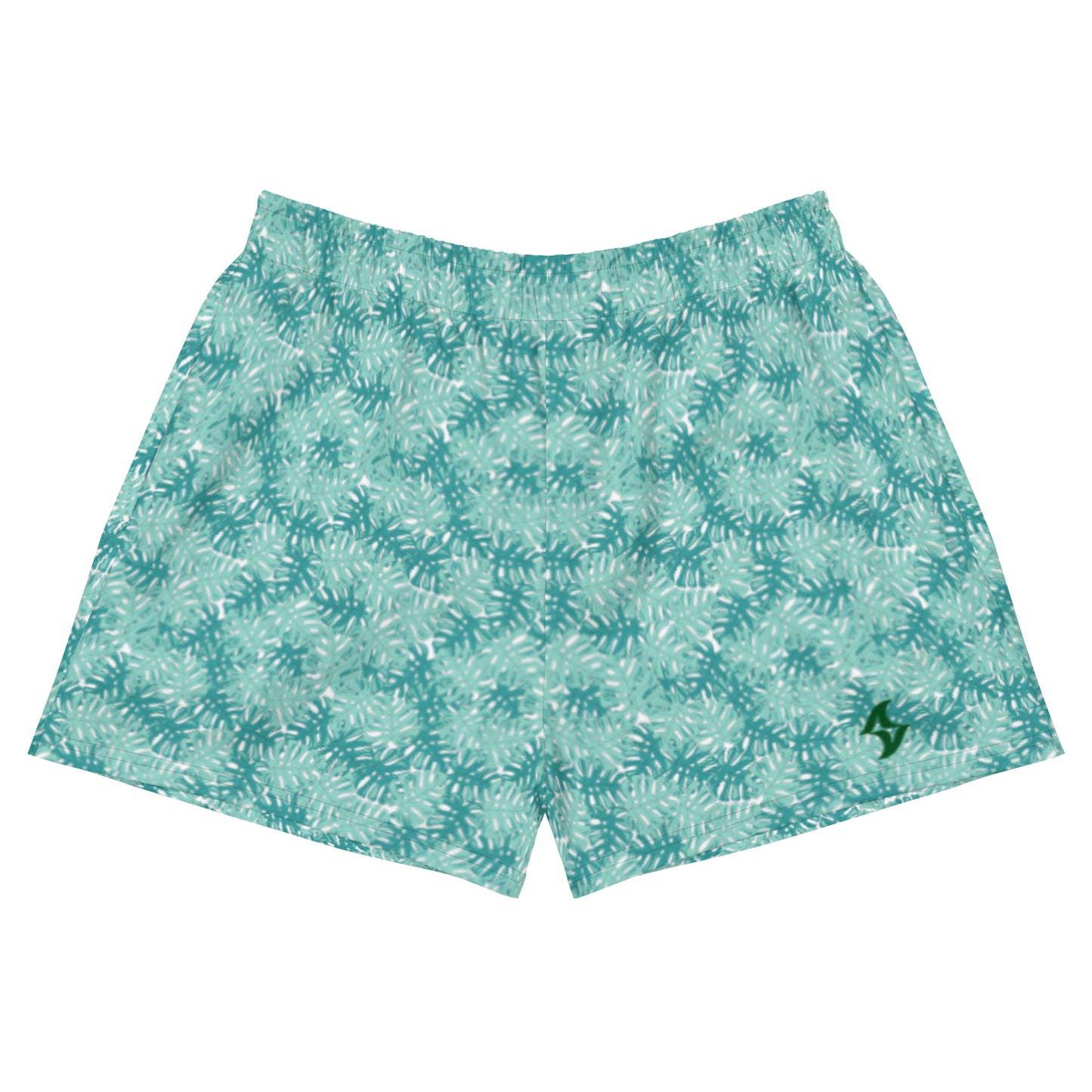 Womens Athletic Shorts: Tropical Blue