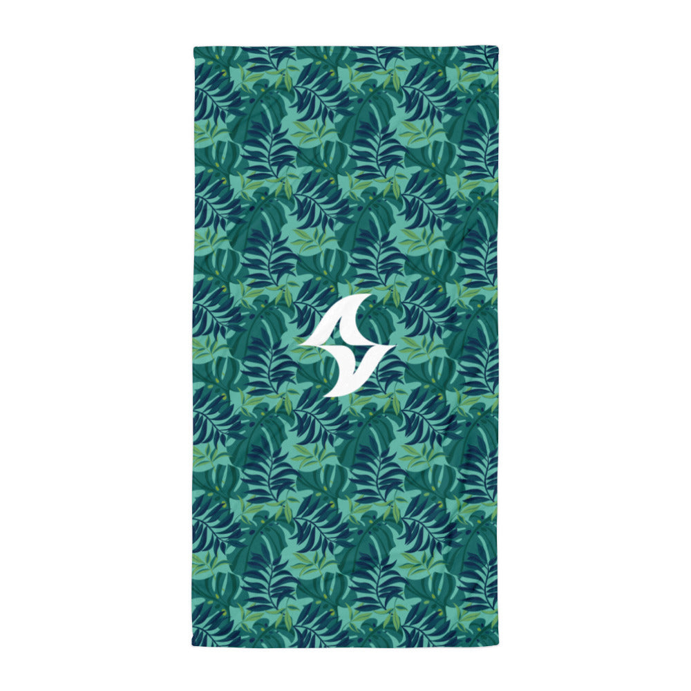 Amihan Towel: Green Jungle w/ White Logo