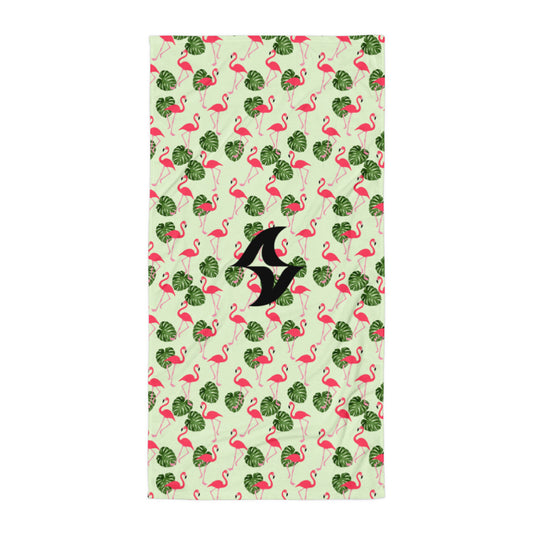 Amihan Surf Towel: Flamingo w/ Black Logo