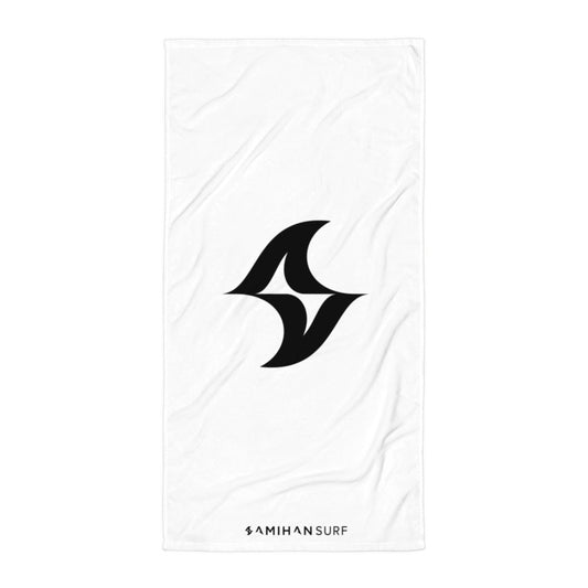 Towel: Classic White w/ Black Logo