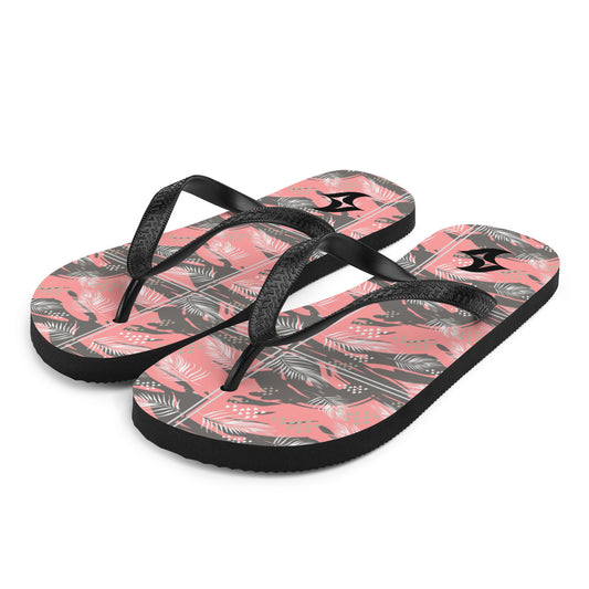 Flip-Flops: Pink & Grey Floral