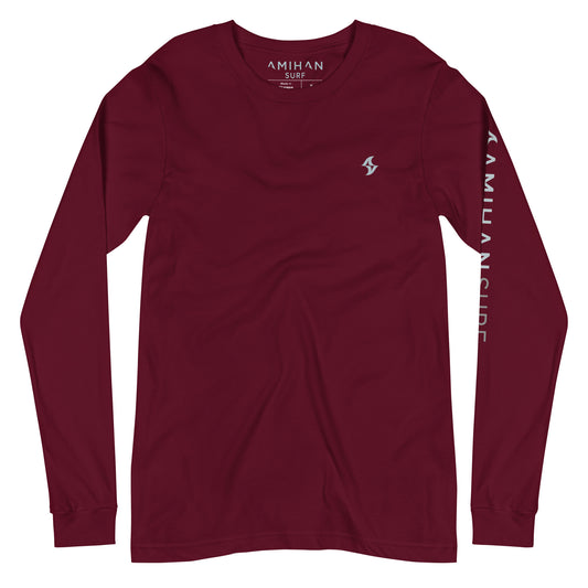 Long Sleeve Tee: Maroon