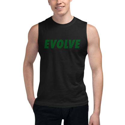 Muscle Shirt - Grey w/ Dark Green Logo