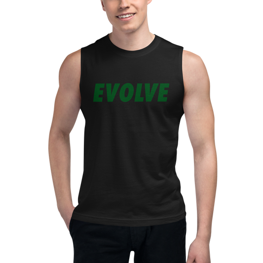 Muscle Shirt - Grey w/ Dark Green Logo