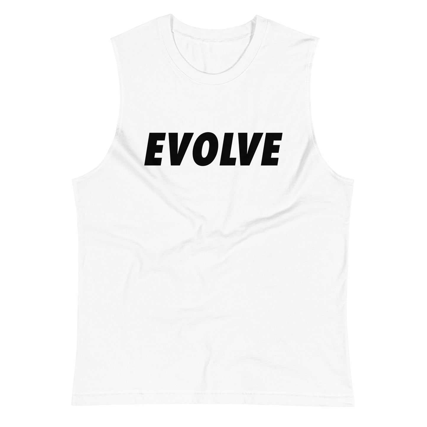 Muscle Shirt - White w/ Black Logo